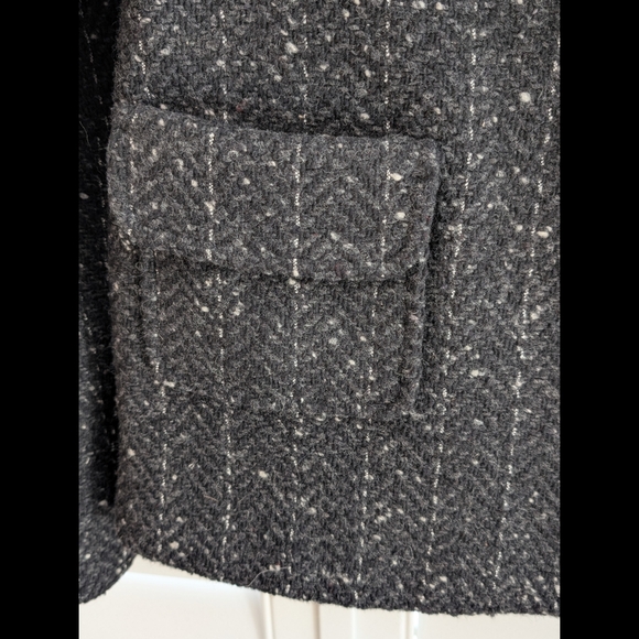 Zara Black and White Tweed Jacket 80% wool - Picture 4 of 16